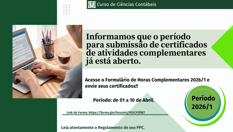 Período para Recebimento de Certificados de Horas Complementares 2026/1