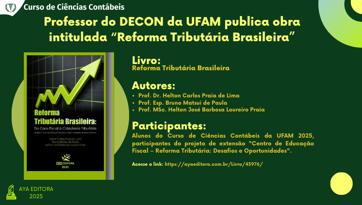 Professor do DECON da UFAM publica obra intitulada 