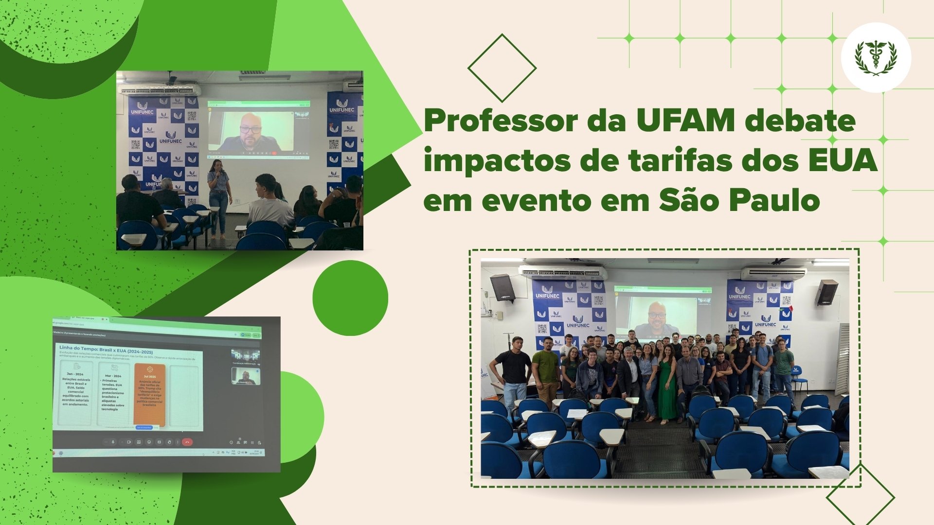 Professor da UFAM debate impactos de tarifas dos EUA em evento acadêmico em São Paulo