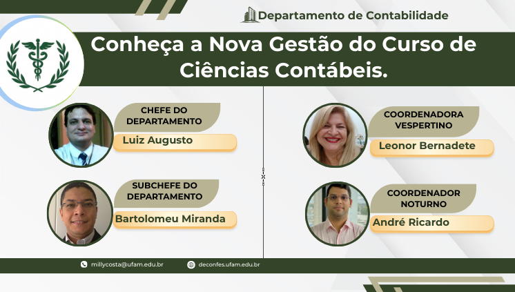 Conheça a Nova Gestão do Curso de Ciências Contábeis